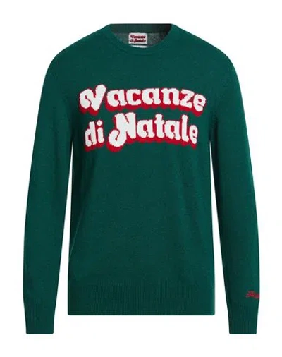 Mc2 Saint Barth Vacanze Di Natale Man Sweater Dark Green Size M Polyamide, Wool, Viscose, Cashmere
