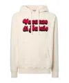 Mc2 Saint Barth Vacanze Di Natale Printed Drawstring Hoodie In Neutral