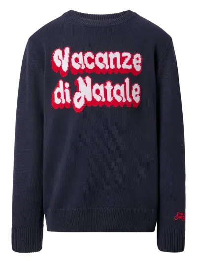 Mc2 Saint Barth Kids' Vacanze Logo Jumper In Blue