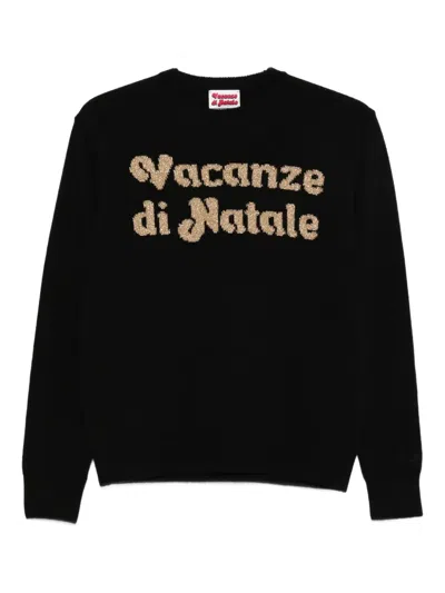 Mc2 Saint Barth Vacanzel Logo Jumper In Black