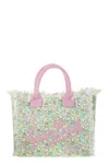 Mc2 Saint Barth Vanity - Canvas Bag With Floral Print