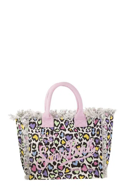 Mc2 Saint Barth Vanity - Canvas Bag With Heart Print