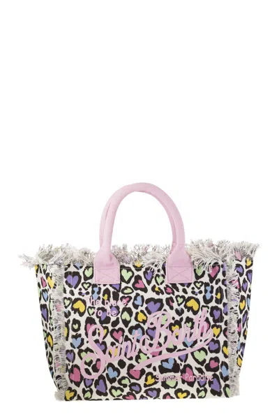 Mc2 Saint Barth Vanity - Canvas Bag With Heart Print