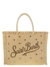 Mc2 Saint Barth Vanity - Straw-effect Shoulder Bag With Applied Rhinestones