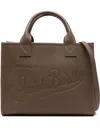 Mc2 Saint Barth Large Vanity Leather Tote Bag In Brown