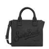 Mc2 Saint Barth Rectangular Tote Bag With Embossed Branding And Adjustable Strap In Black