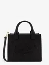 Mc2 Saint Barth Vanity Bag Midi Leather Shoulder Bag In Black