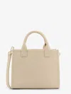 Mc2 Saint Barth Vanity Bag Midi Leather Shoulder Bag In White