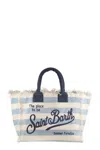 Mc2 Saint Barth Vanity Canvas Bag With Striped Pattern In Pink