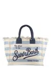 Mc2 Saint Barth Vanity Canvas Bag With Striped Pattern In Multi
