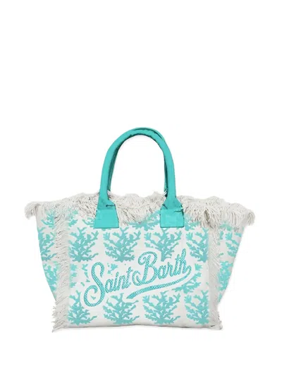 Mc2 Saint Barth Vanity Coral-pattern Tote Bag In Red