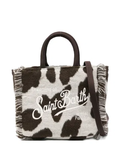 Mc2 Saint Barth Vanity Cow-print Tote Bag In Neutral