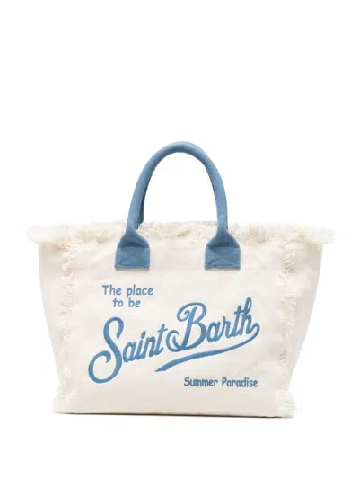 Mc2 Saint Barth Vanity Embroidered-logo Tote Bag In Pink