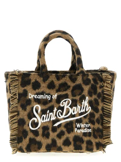 Mc2 Saint Barth Vanity Felt Mini Handbag In Brown