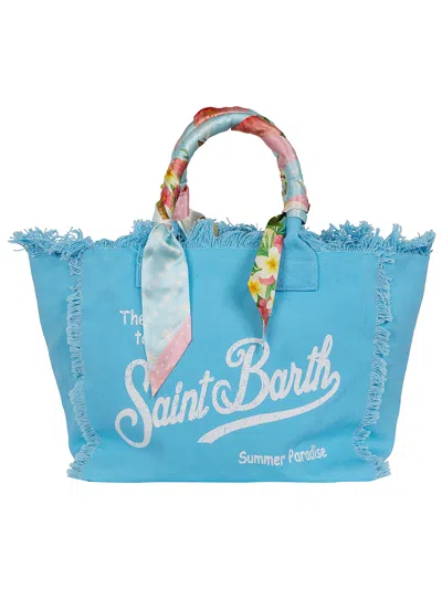 Mc2 Saint Barth "vanity Foulard" Tote Bag In Blue