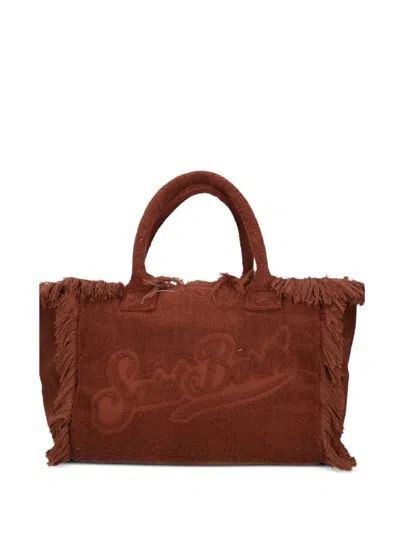 Mc2 Saint Barth Vanity Frayed Terry Tote Bag In Brown
