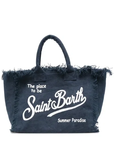 Mc2 Saint Barth Vanity Fringed Cotton Tote Bag