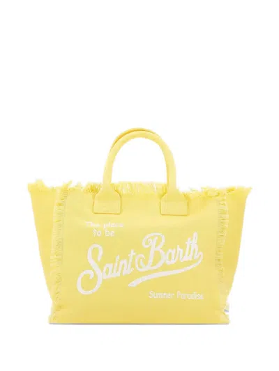 Mc2 Saint Barth Vanity Fringe-trimmed Tote Bag In Black
