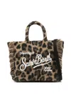Mc2 Saint Barth Vanity Leopard-print Tote Bag In Brown
