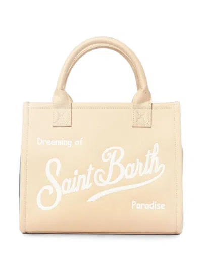 Mc2 Saint Barth Vanity Logo-embroidered Tote Bag In Neutral