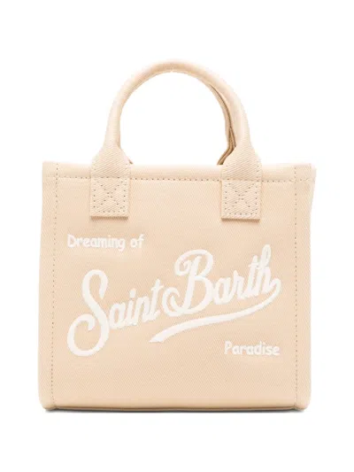 Mc2 Saint Barth Vanity Logo-embroidered Tote Bag In Orange
