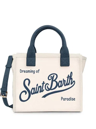 Mc2 Saint Barth Vanity Logo-print Leather Medium Tote Bag In Metallic