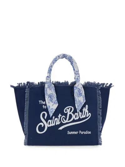 Mc2 Saint Barth Vanity Logo-print Tote Bag In Blue