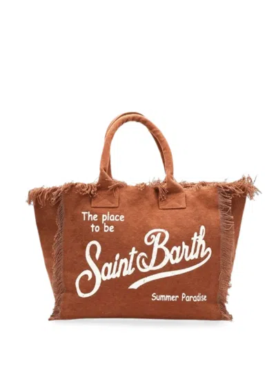 Mc2 Saint Barth Vanity Logo-print Tote Bag In Brown