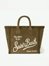 Mc2 Saint Barth Vanity Military Green Terry Shoulder Bag In Green