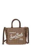 Mc2 Saint Barth Vanity Mini - Fabric Bag With Logo In Brown