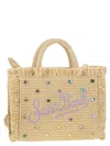 Mc2 Saint Barth Vanity Mini - Straw Effect Bag With Rhinestone Decorations