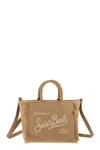 Mc2 Saint Barth Vanity Mini - Wool Blend Handbag In Nude