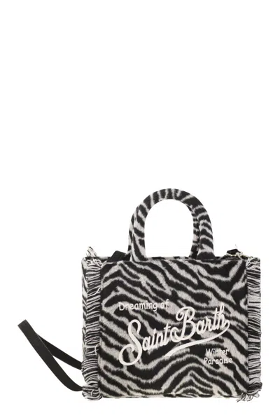 Mc2 Saint Barth Vanity Mini - Zebra Print Wool Blend Bag