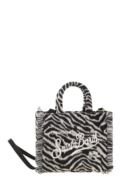 MC2 SAINT BARTH MC2 SAINT BARTH VANITY MINI - ZEBRA PRINT WOOL BLEND BAG