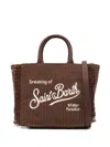 Mc2 Saint Barth Vanity Mini Corduroy Tote Bag  In Brown