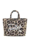 Mc2 Saint Barth Vanity Mini Felt Leopard Saint Barth Bag In Multi
