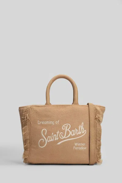 Mc2 Saint Barth Vanity Mini Felt Tote In Brown