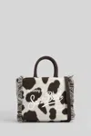 Mc2 Saint Barth Vanity Mini Felt Tote In Animal Print