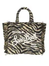 Mc2 Saint Barth Vanity Mini Felt Zebra Handbag In Gray