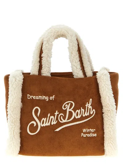 Mc2 Saint Barth Borsa Vanity Mini Shearling Marrone In Brown