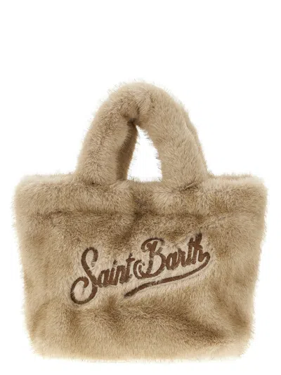 MC2 SAINT BARTH VANITY MINI SOFT FUR HAND BAGS BEIGE