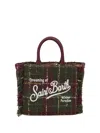 Mc2 Saint Barth 'vanity' Mini Tweed Handbag In Burgundy