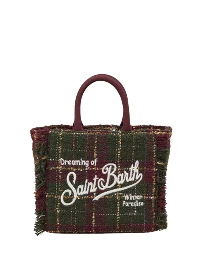 MC2 SAINT BARTH 'VANITY' MINI TWEED HANDBAG,VANITY.01330I 4551 CHECK EMB