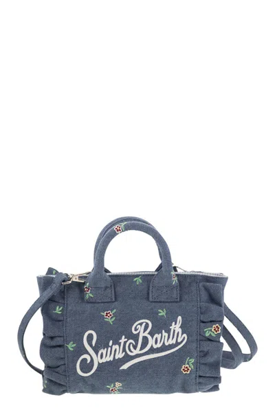 Mc2 Saint Barth Vanity Mini Volant - Denim Handbag