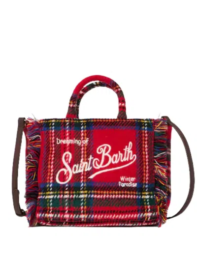 Mc2 Saint Barth "vanity Mini Wool" Tote Bag In Red