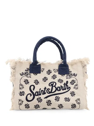 Mc2 Saint Barth Vanity Paisley-print Frayed Tote Bag In Multi