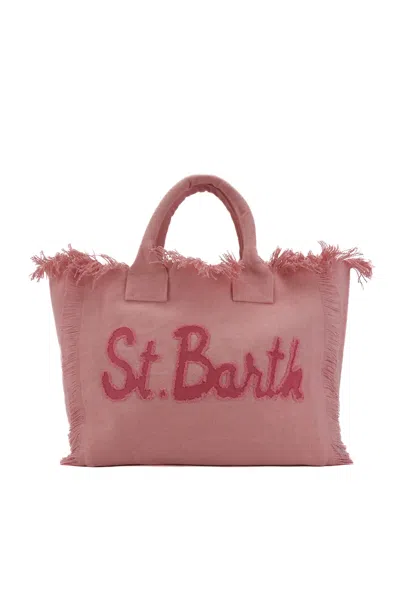 Mc2 Saint Barth Vanity Patch Bag In Canvas In Pink