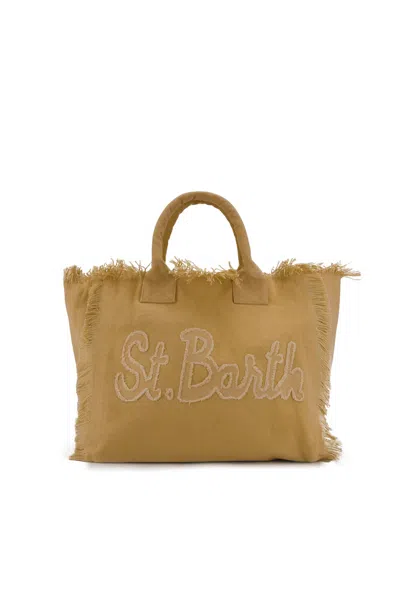 Mc2 Saint Barth Vanity Patch Bag In Canvas In Brown