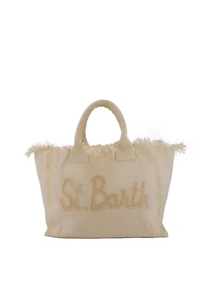 Mc2 Saint Barth Vanity Patch Bag In Canvas In Avorio