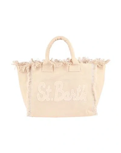 Mc2 Saint Barth Vanity Patch Woman Handbag Beige Size - Cotton